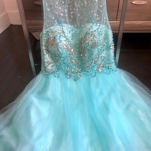 Mint Jewel Embroidered Semi-Formal dress - Juliet